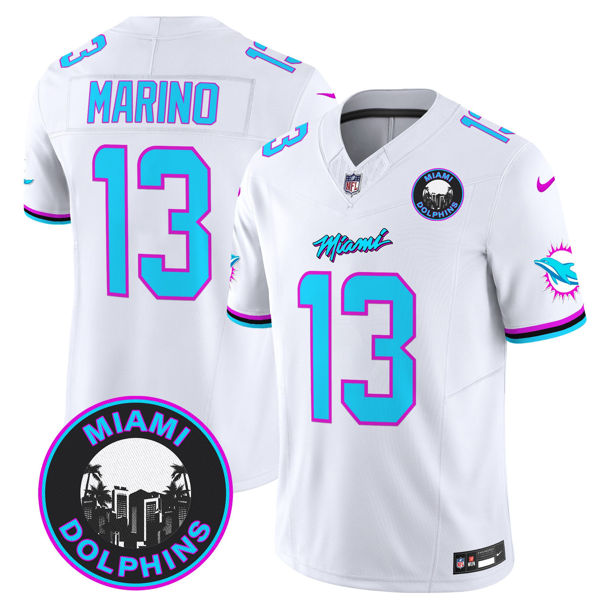 Men Miami Dolphins #13 Marino White 2024 Nike Vapor Limited NFL Jersey->indianapolis colts->NFL Jersey